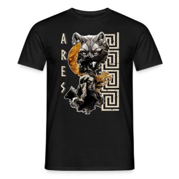 Ares Wolf Mythologie Ancient Greek God - T-shirt homme - noir - Devant - AI Model Male 178 light (178cm)
