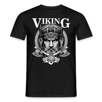Viking Warrior Axe Celtic Norse Mythology God - Männer T-Shirt - Schwarz - Vorne - AI Model Male 178 light (178cm)