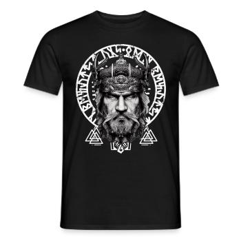Viking Warrior God Of Thunder Celtic Mythology - Männer T-Shirt - Schwarz - Vorne - AI Model Male 178 light (178cm)