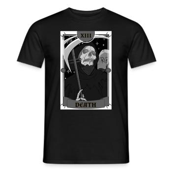 Anime Tarot Card Death Grim Reaper Occult Gothic - Männer T-Shirt - Schwarz - Vorne - AI Model Male 178 light (178cm)