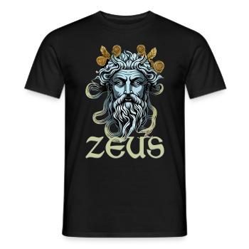 Dieu grec Zeus Grèce Mythologie antique - T-shirt homme - noir - Devant - AI Model Male 178 light (178cm)