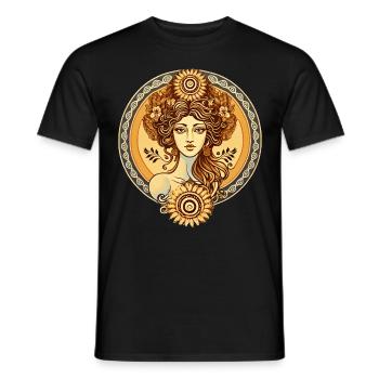 Aphrodite Greek Goddess Love And Beauty Ancient My - Men's T-Shirt - black - Front - AI Model Male 178 light (178cm)