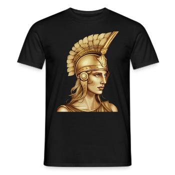 Athena Wisdom Greek Goddess Greece Mythology - Men's T-Shirt - black - Front - AI Model Male 178 light (178cm)