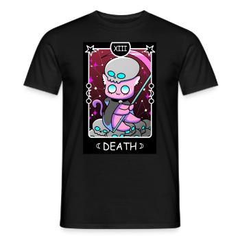 Kawaii Pastel Goth Tarot Card Death Grim Reaper Cu - Männer T-Shirt - Schwarz - Vorne - AI Model Male 178 light (178cm)