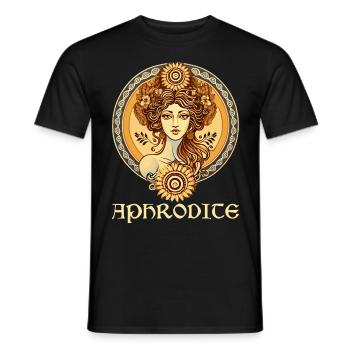 Greek Goddess Aphrodite Love And Beauty Ancient Gr - Men's T-Shirt - black - Front - AI Model Male 178 light (178cm)