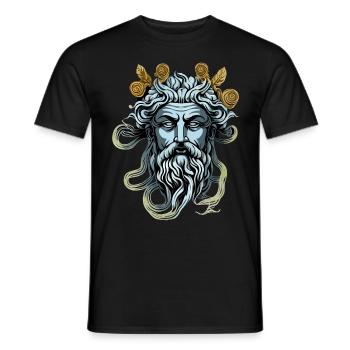 Zeus Greek Mythology God Ancient Greece Deities - Men's T-Shirt - black - Front - AI Model Male 178 light (178cm)