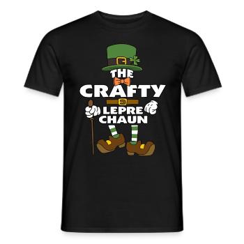 The Crafty Leprechaun St Patrick's Day - Männer T-Shirt - Schwarz - Vorne - AI Model Male 178 light (178cm)