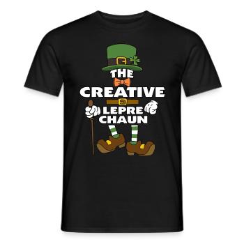 Le lutin créatif de la Saint-Patrick - T-shirt homme - noir - Devant - AI Model Male 178 light (178cm)
