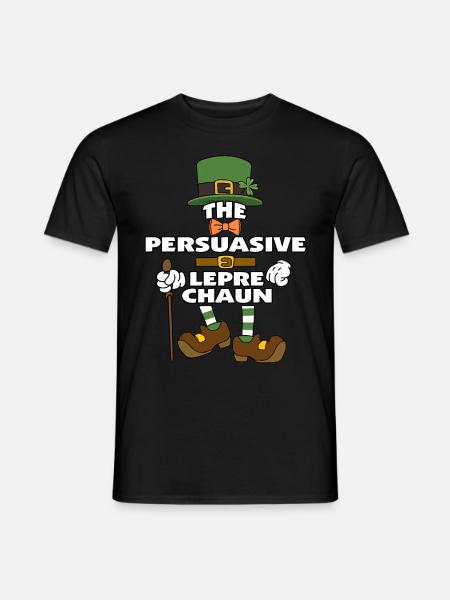 The Persuasive Leprechaun St Patrick's Day - Mænd T-shirt - sort