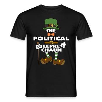 Le lutin politique Saint-Patrick - T-shirt homme - noir - Devant - AI Model Male 178 light (178cm)