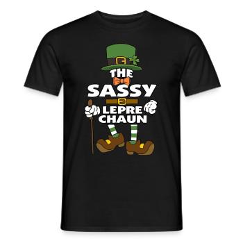 Le lutin impertinent de la Saint-Patrick - T-shirt homme - noir - Devant - AI Model Male 178 light (178cm)