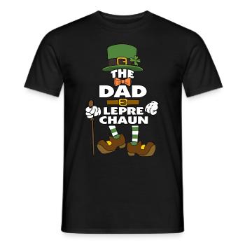 The Dad Leprechaun St Patrick's Day - Men's T-Shirt - black - Front - AI Model Male 178 light (178cm)