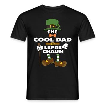 The Cool Dad Leprechaun St Patrick's Day - Men's T-Shirt - black - Front - AI Model Male 178 light (178cm)
