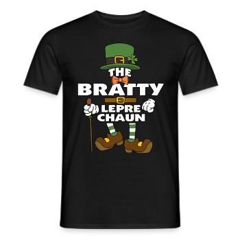 Le lutin Bratty St Patrick’s Day - T-shirt homme - noir - Devant - AI Model Male 178 light (178cm)