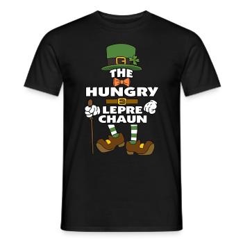 Le lutin affamé de la Saint-Patrick - T-shirt homme - noir - Devant - AI Model Male 178 light (178cm)