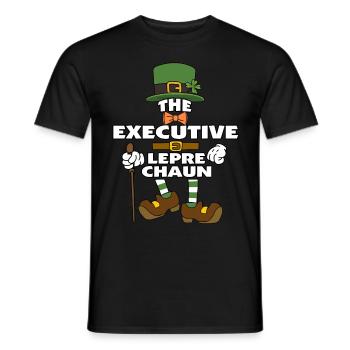 Le lutin exécutif St Patrick’s Day - T-shirt homme - noir - Devant - AI Model Male 178 light (178cm)