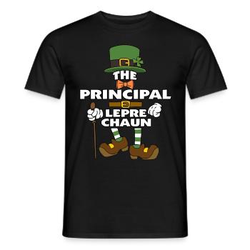 Le lutin principal St Patrick’s Day - T-shirt homme - noir - Devant - AI Model Male 178 light (178cm)