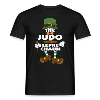 The Judo Leprechaun St Patrick's Day - Men's T-Shirt - black - Front - AI Model Male 178 light (178cm)