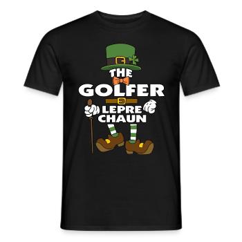 The Golfer Leprechaun St Patrick's Day - Männer T-Shirt - Schwarz - Vorne - AI Model Male 178 light (178cm)