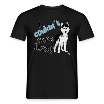 I couldnt care less. grimmiges lustiges Hunde - Männer T-Shirt - Schwarz - Vorne - AI Model Male 178 light (178cm)
