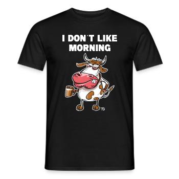 N’aime pas la vache grincheuse du matin - T-shirt homme - noir - Devant - AI Model Male 178 light (178cm)