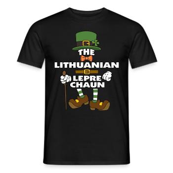 Le lutin lituanien Saint-Patrick - T-shirt homme - noir - Devant - AI Model Male 178 light (178cm)