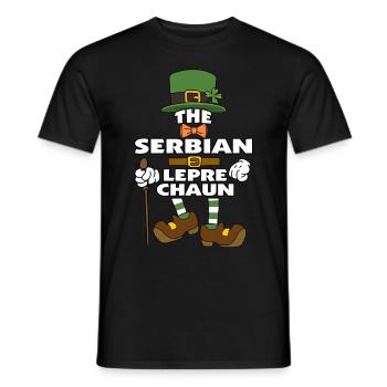 Le lutin serbe Saint-Patrick - T-shirt homme - noir - Devant - AI Model Male 178 light (178cm)
