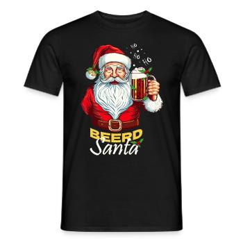 Beerd Santa Claus Funny Beer Christmas - Männer T-Shirt - Schwarz - Vorne - AI Model Male 178 light (178cm)