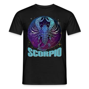 Scorpio Celestial Scorpion Zodiac Symbol Scorpius - Men's T-Shirt - black - Front - AI Model Male 178 light (178cm)