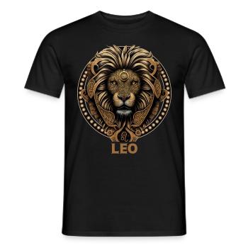 Leo Zodiac Astrology Symbol Lion Constellation - Men's T-Shirt - black - Front - AI Model Male 178 light (178cm)