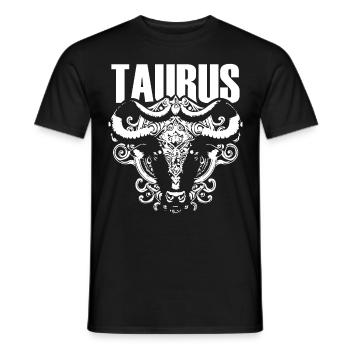 Taureau Tête de taureau Astrologie Horoscope du signe du zodiaque - T-shirt homme - noir - Devant - AI Model Male 178 light (178cm)