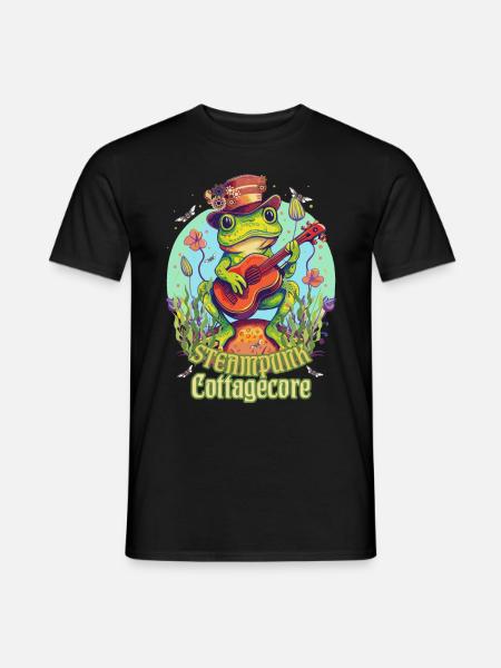 Mignon Steampunk Cottagecore Esthétique Toadstool Fro - T-shirt homme - noir