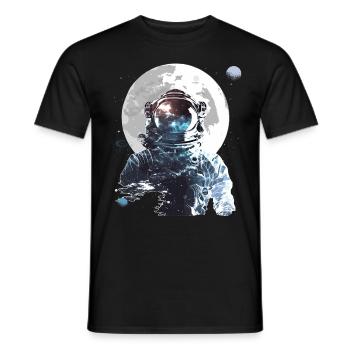 Astronaute Galaxie de la Lune Astronaute Galaxie Astronaute Astronaute - T-shirt homme - noir - Devant - AI Model Male 178 light (178cm)