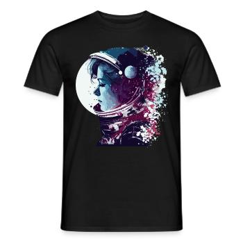 Astronaut Woman Space Astronomy Aerospace Lover - Men's T-Shirt - black - Front - AI Model Male 178 light (178cm)
