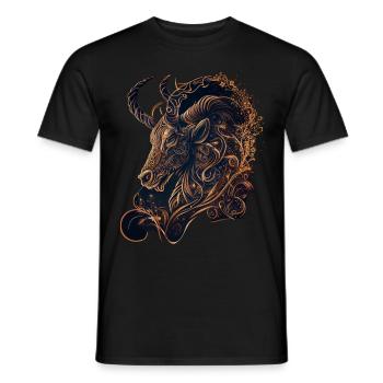 Artistic Capricorn Zodiac Symbol Astrology Goat He - Männer T-Shirt - Schwarz - Vorne - AI Model Male 178 light (178cm)