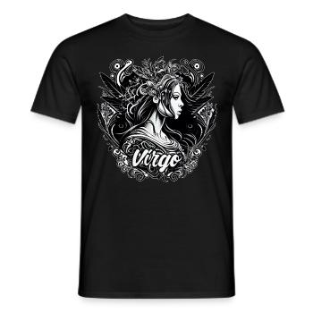 Ancient Greek Virgo Goddess Zodiac Astrology Horos - Men's T-Shirt - black - Front - AI Model Male 178 light (178cm)