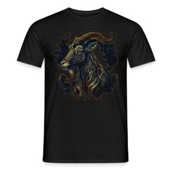 Year Of The Goat Chinese Zodiac Ram Animal Astrolo - Men's T-Shirt - black - Front - AI Model Male 178 light (178cm)