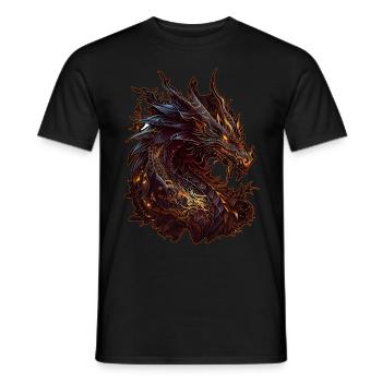 Dragon Chinese Zodiac Animal Horoscope Witchcraft - Men's T-Shirt - black - Front - AI Model Male 178 light (178cm)