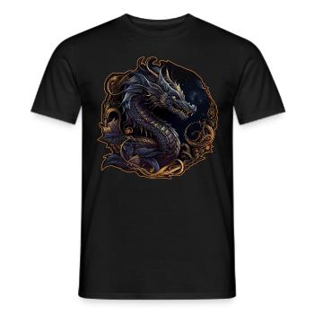 Year of The Dragon Chinese Astrology Horoscope Zod - Men's T-Shirt - black - Front - AI Model Male 178 light (178cm)