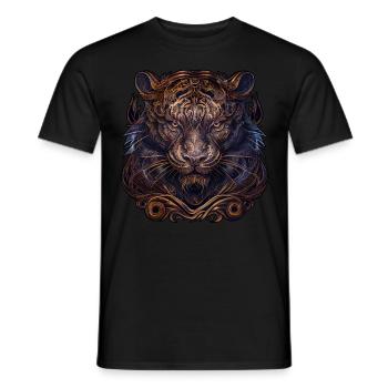 Horoscope astrologique de l’astrologie du zodiaque animal tigre chinois - T-shirt homme - noir - Devant - AI Model Male 178 light (178cm)