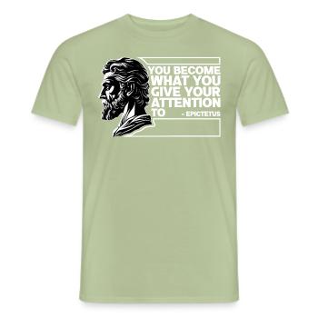 Epictetus Stoic Philosophy Quotes Inspiring Stoici - Männer T-Shirt - Sage - Vorne - AI Model Male 178 light (178cm)
