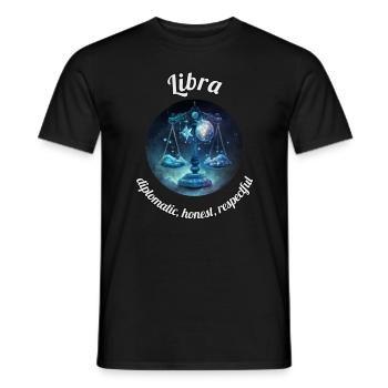 Libra Zodiac Sign Libra Astronomy - Men's T-Shirt - black - Front - AI Model Male 178 light (178cm)