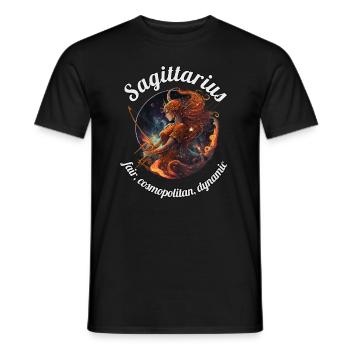 Sagittarius Sternzeichen Schütze Astronomie - Männer T-Shirt - Schwarz - Vorne - AI Model Male 178 light (178cm)