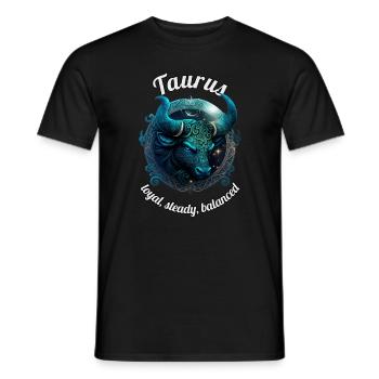 Taurus Zodiac Taurus Astronomy - Men's T-Shirt - black - Front - AI Model Male 178 light (178cm)