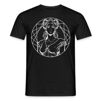 Greek Goddess Aphrodite Beauty Ancient Mythology - Men's T-Shirt - black - Front - AI Model Male 178 light (178cm)