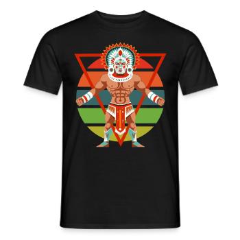 Ancient Aztec Deity Xipe Totec Inca Maya God - Männer T-Shirt - Schwarz - Vorne - AI Model Male 178 light (178cm)