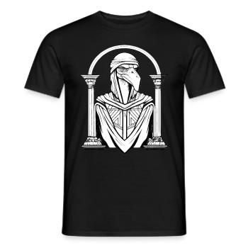 Egyptian God Thoth Ibis Head Ancient Mythology - Men's T-Shirt - black - Front - AI Model Male 178 light (178cm)