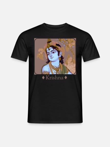 Hindu God Krishna Vishnu Hinduism Deity Mythology - Männer T-Shirt - Schwarz