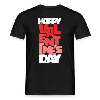 Vintage Happy Valentine's Day February 14 Typograp - Men's T-Shirt - black - Front - AI Model Male 178 light (178cm)