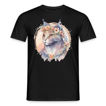 Cute Singapura Cat Flower Crown Cats Pet Kitten - Männer T-Shirt - Schwarz - Vorne - AI Model Male 178 light (178cm)